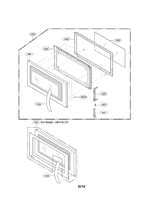 Door Parts parts for Lg Microwave LMV1831SW / from AppliancePartsPros.com