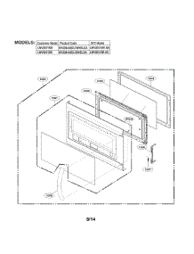 Door Parts parts for Lg Microwave LMV2031SB / from AppliancePartsPros.com