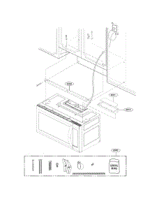 Installation Parts parts for Lg Microwave LMV2031SW / from AppliancePartsPros.com
