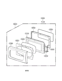 Door Parts parts for Lg Microwave LRM1250W / from AppliancePartsPros.com