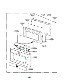 Door Parts parts for Lg Microwave LTM9020W01 / from AppliancePartsPros.com