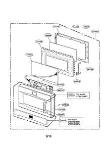 Door Parts parts for Lg Microwave LTRM1240SW / from AppliancePartsPros.com