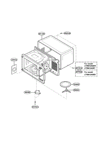 Oven Cavity Parts parts for Lg Microwave LTRM1240SW / from AppliancePartsPros.com