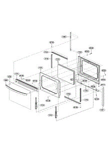 Lower Door Parts parts for Lg Range LDE3015SB / from AppliancePartsPros.com