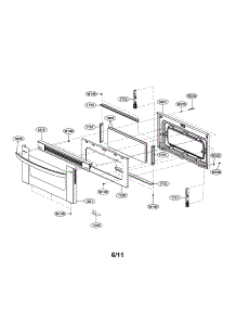 Upper Door Parts parts for Lg Range LDE3015ST / from AppliancePartsPros.com
