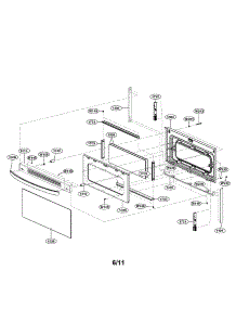 Upper Door Parts parts for Lg Range LDE3015SW / from AppliancePartsPros.com