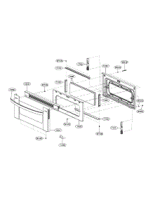 Upper Door Parts parts for Lg Range LDE3017ST / from AppliancePartsPros.com