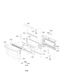 Upper Door Parts parts for Lg Range LDE3031ST / from AppliancePartsPros.com