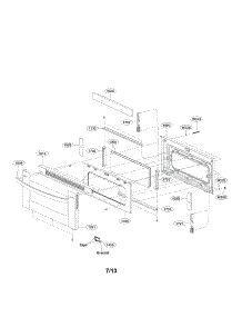 Upper Door Parts parts for Lg Range LDE3035ST / from AppliancePartsPros.com