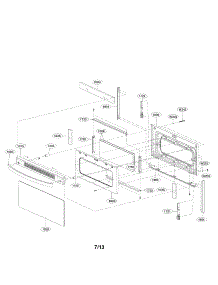 Upper Door Parts parts for Lg Range LDE3037SB / from AppliancePartsPros.com