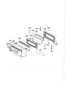 Upper Door parts for Lg Range LDE5415ST / from AppliancePartsPros.com