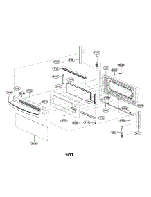 Upper Door Parts parts for Lg Range LDG3015SB / from AppliancePartsPros.com