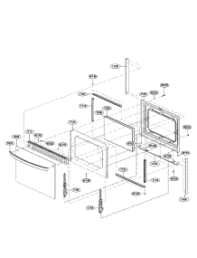 Lower Door Parts parts for Lg Range LDG3015SB / from AppliancePartsPros.com