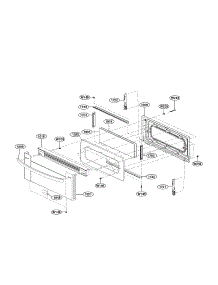 Upper Door Parts parts for Lg Range LDG3015ST / from AppliancePartsPros.com