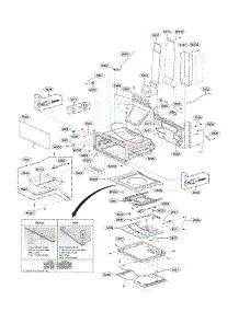Upper Cavity Parts parts for Lg Range LDG3015SW / from AppliancePartsPros.com