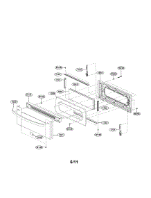 Upper Door Parts parts for Lg Range LDG3016ST / from AppliancePartsPros.com