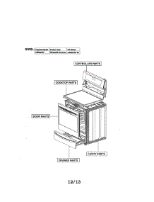 Main Unit parts for Lg Range LRE3027ST / from AppliancePartsPros.com