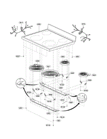 Cooktop Parts parts for Lg Range LRE3091SW / from AppliancePartsPros.com