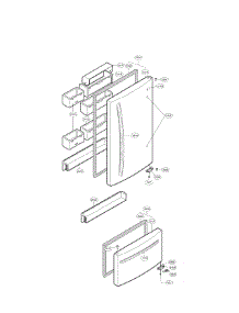 Door Parts parts for Lg Refrigerator LBC22520SB / 01 from AppliancePartsPros.com