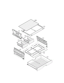 Refrigerator Parts (Pantry) parts for Lg Refrigerator LFC20770SB from AppliancePartsPros.com