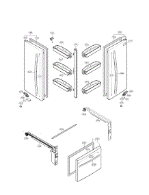 Door Parats parts for Lg Refrigerator LFC20770SW / 00 from AppliancePartsPros.com