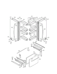 Door Parts Assembly parts for Lg Refrigerator LFC21770ST06 / from AppliancePartsPros.com