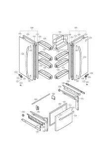 Door Parts parts for Lg Refrigerator LFC21776ST / from AppliancePartsPros.com