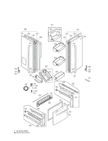 Door Parts parts for Lg Refrigerator LFX25971SW03 / from AppliancePartsPros.com