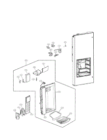 Dispenser Parts parts for Lg Refrigerator LFX25978SB / from AppliancePartsPros.com