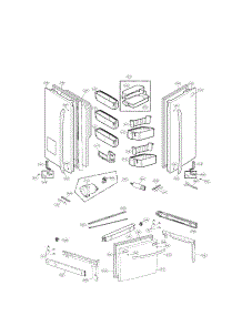 Door Parts parts for Lg Refrigerator LFX25991ST / 02 from AppliancePartsPros.com