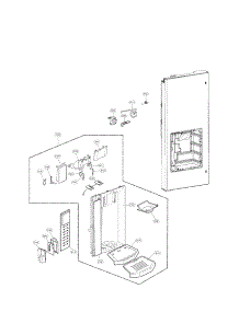 Dispenser Parts parts for Lg Refrigerator LFX28977SB / 03 from AppliancePartsPros.com