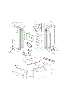Door Parts parts for Lg Refrigerator LFX28977ST / 03 from AppliancePartsPros.com