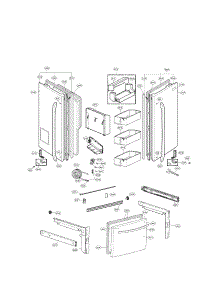 Door Parts parts for Lg Refrigerator LFX28977ST / 02 from AppliancePartsPros.com
