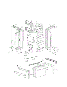 Door Parts parts for Lg Refrigerator LFX28978SB / 01 from AppliancePartsPros.com