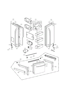 Door Parts parts for Lg Refrigerator LFX28978SB from AppliancePartsPros.com