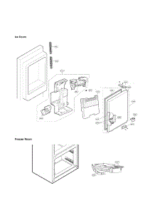 Ice Maker And Ice Bin Parts parts for Lg Refrigerator LFX28979SB / 02 from AppliancePartsPros.com