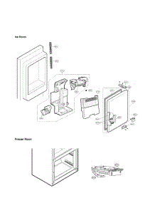 Ice Maker And Ice Bin Parts parts for Lg Refrigerator LFX28979ST from AppliancePartsPros.com