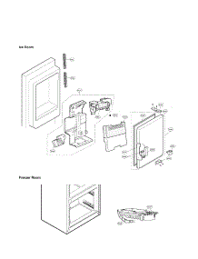 Ice Maker And Ice Bin Parts parts for Lg Refrigerator LFX28979SW / 01 from AppliancePartsPros.com