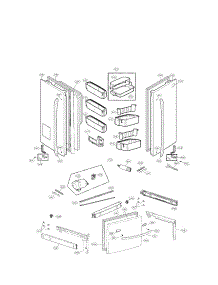 Door Parts parts for Lg Refrigerator LFX31925SB / 02 from AppliancePartsPros.com