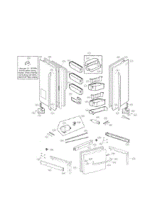 Door Parts parts for Lg Refrigerator LFX31925ST / 08 from AppliancePartsPros.com