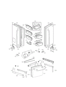 Door Parts parts for Lg Refrigerator LFX31935ST / 02 from AppliancePartsPros.com