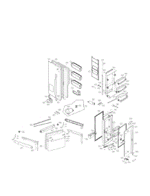 Door Parts parts for Lg Refrigerator LFX31945ST / 05 from AppliancePartsPros.com