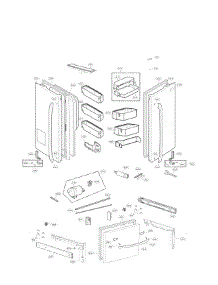 Door Parts parts for Lg Refrigerator LFXC24726S / 01 from AppliancePartsPros.com