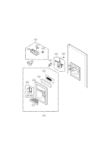 Dispenser Parts parts for Lg Refrigerator LMX25964SS / from AppliancePartsPros.com