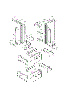 Door Parts parts for Lg Refrigerator LMX25964ST / 02 from AppliancePartsPros.com
