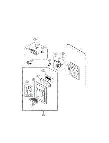 Dispenser Parts parts for Lg Refrigerator LMX25964ST / 00 from AppliancePartsPros.com