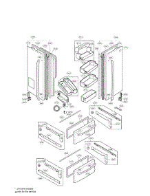 Door Parts parts for Lg Refrigerator LMX25985SW01 / from AppliancePartsPros.com