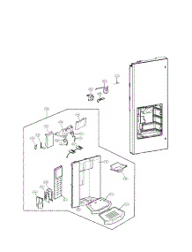 Dispenser Parts parts for Lg Refrigerator LMX28983ST / from AppliancePartsPros.com