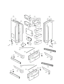 Door Parts parts for Lg Refrigerator LMX28988ST / 00 from AppliancePartsPros.com