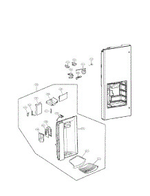 Dispenser Parts parts for Lg Refrigerator LMX28994ST / from AppliancePartsPros.com